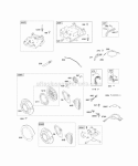 Controls Electric Starter Governor Spring Ignition Rewind Starter Diagram and Parts List for 12R212-0366-E1  Briggs and Stratton Engine
